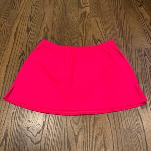 Swimsuits for All Women Solid Pink Swim Skirt Attached Brief Suit Bottom Size 18